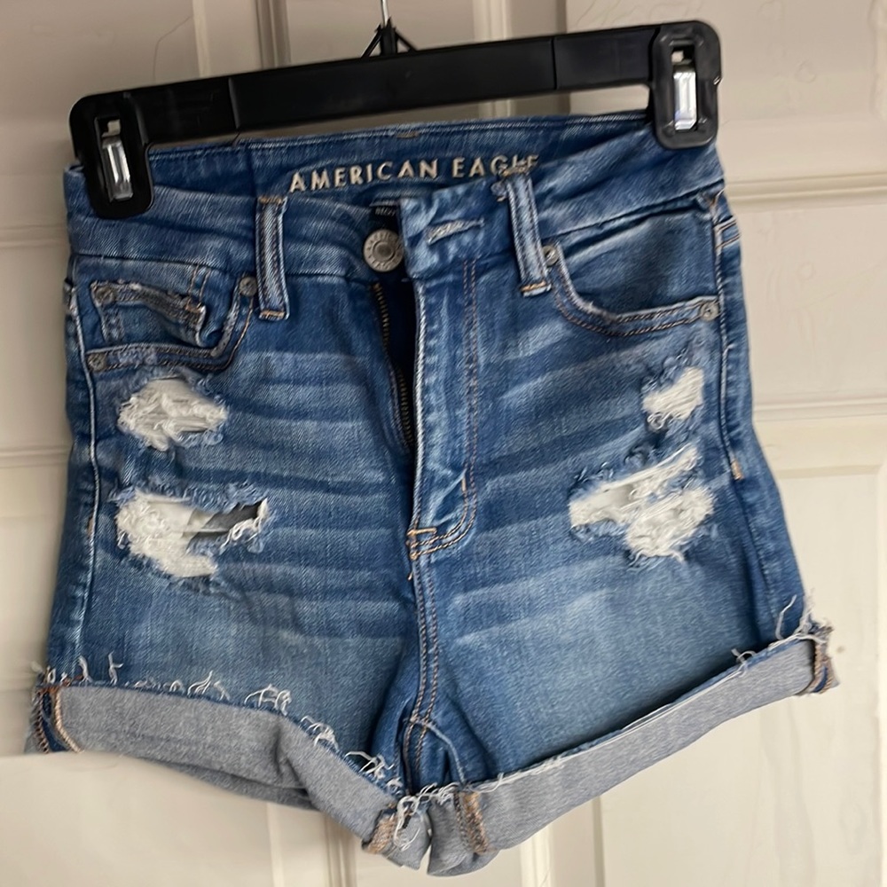 American Eagle Next Level Stretch Curvy Hi-Rise Shortie Size 0